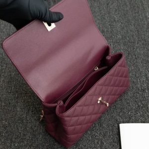 Replica CHANEL 23P Coco Burgundy - near-authentic luxury replica handbag