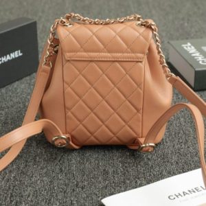Replica CHANEL 23A Backpack Small Caramel - ultra-realistic fake designer tote