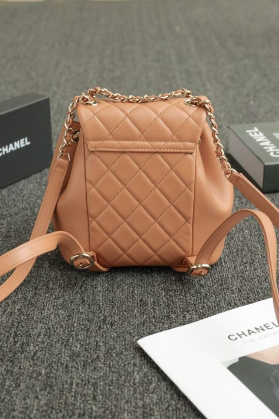 Replica CHANEL 23A Backpack Small Caramel - ultra-realistic fake designer tote