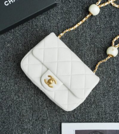 Replica CHANEL CF Double Pearl White - best-selling designer handbag dupe