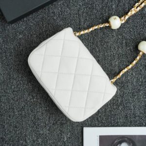 Replica CHANEL CF Double Pearl White - high-end fake designer purse