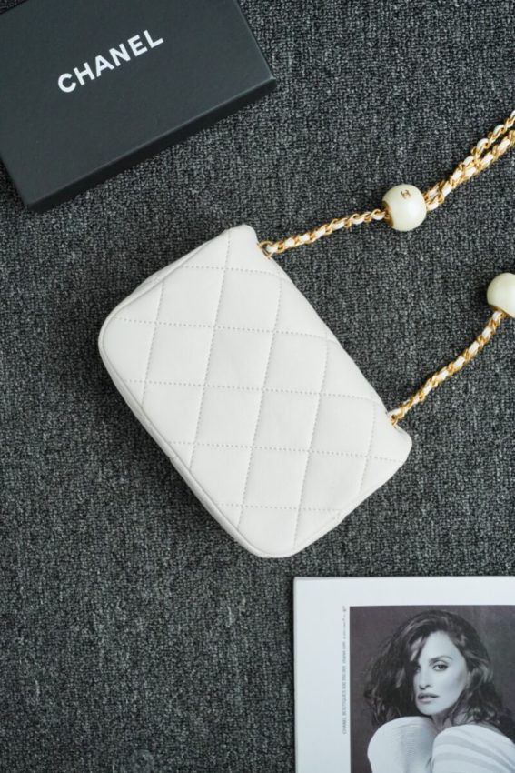 Replica CHANEL CF Double Pearl White - high-end fake designer purse