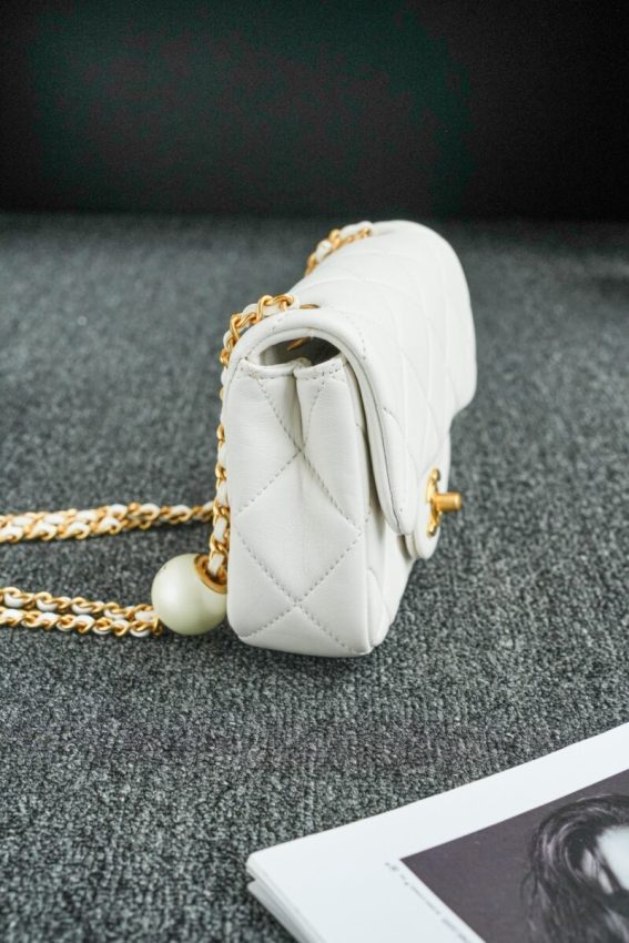 Replica CHANEL CF Double Pearl White - top-rated replica designer bag