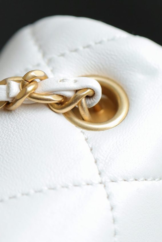 Replica CHANEL CF Double Pearl White - premium 1:1 fake handbag model