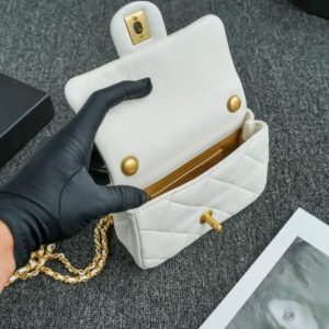 Replica CHANEL CF Double Pearl White - high-end fake designer purse