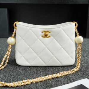 Replica CHANEL 24s Double Pearl White - authentic-look luxury purse replica