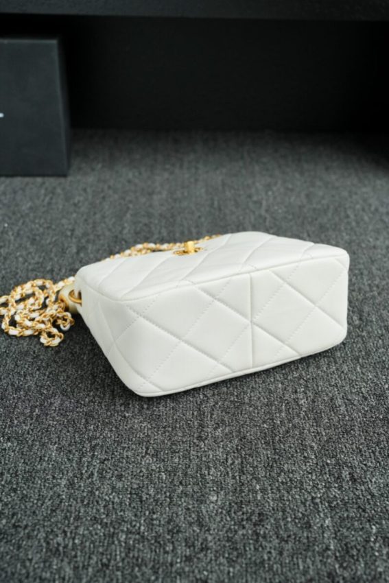Replica CHANEL 24s Double Pearl White - best quality luxury bag dupe