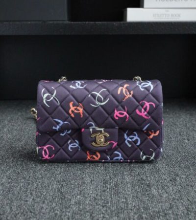 Replica CHANEL 24s Graffiti Classic Flap Mini - high-end fake designer purse