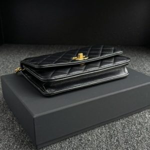 Replica CHANEL 24s Double Pearl Woc Black - top-rated replica designer bag