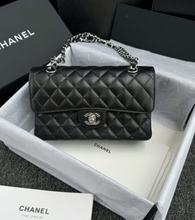 Replica CHANEL Classic Flap 23cm Black Silver - premium 1:1 fake handbag model