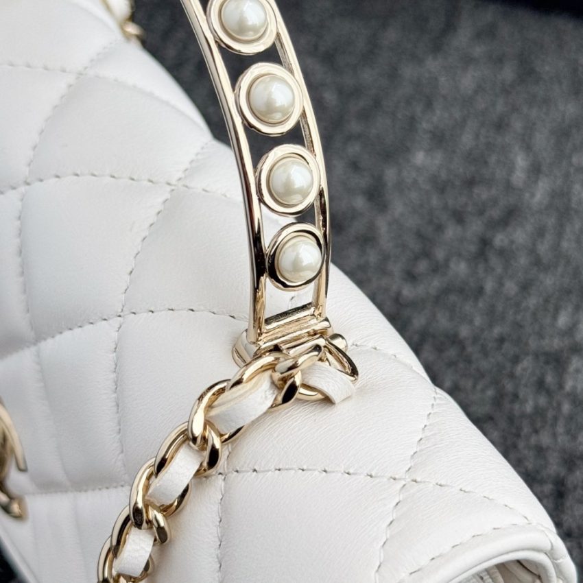 Replica CHANEL 24s Pearl Handle White - top-tier luxury replica shoulder bag