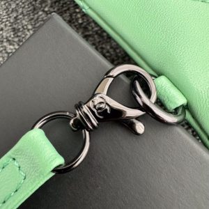 Replica CHANEL Sequin Shoulder Bag Green - authentic-look luxury purse replica