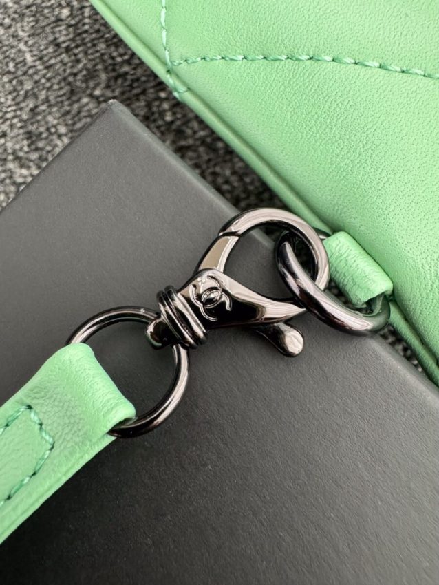 Replica CHANEL Sequin Shoulder Bag Green - authentic-look luxury purse replica