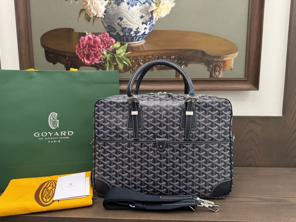Goyard Ambassade Briefcase Replica — Professional Goyardine Document Case