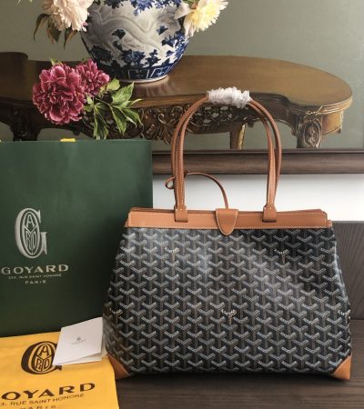 Goyard Bellechasse Biaude PM Dupe — Structured Tote in Goyardine Canvas