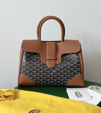 Goyard Saigon Tote Knockoff — Structured Top-Handle Goyardine Bag