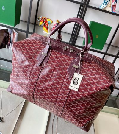 Goyard Bowling 45 Bag Replica — Barrel Goyardine Canvas Duffle