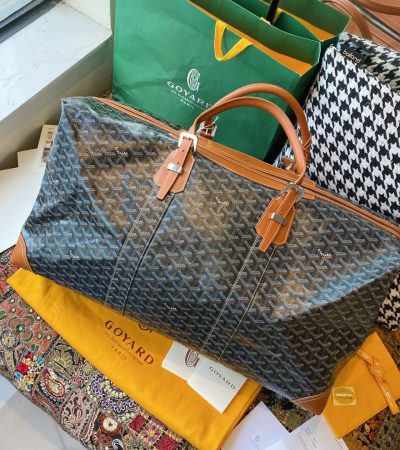 Fake Goyard Bowling 55 Bag — Oversized Goyardine Travel Duffle