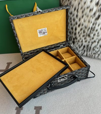 Goyard Joux 8 Watch Case Imitation — 8-Slot Goyardine Watch Storage