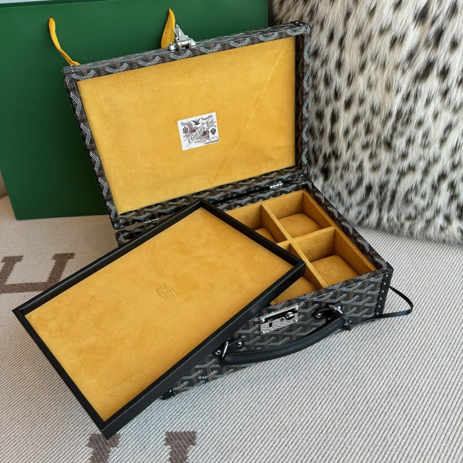 Goyard Joux 8 Watch Case Imitation — 8-Slot Goyardine Watch Storage