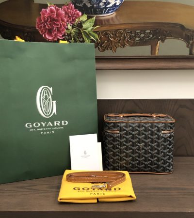 Goyard Muse Vanity Case Imitation — Trunk-Style Vanity in Goyardine Canvas